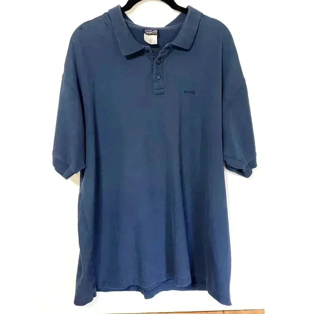 Patagonia‎ 100% organic cotton polo mens size extra large blue